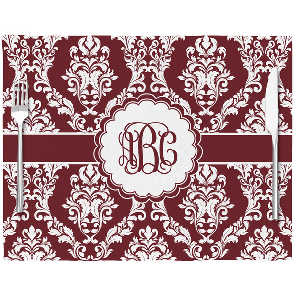 Maroon & White Placemat with Props