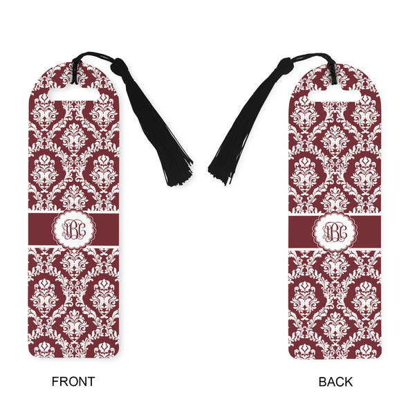Maroon & White Plastic Bookmarks - Approval