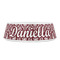 Maroon & White Plastic Pet Bowls - Small - FRONT