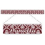 Maroon & White Plastic Ruler - 12" (Personalized)