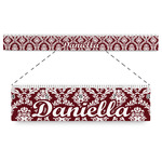 Maroon & White Plastic Ruler - 12" (Personalized)