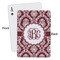 Maroon & White Playing Cards - Approval