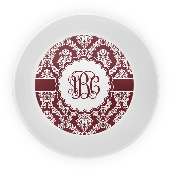 Maroon & White Melamine Bowl - Center