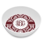 Maroon & White Melamine Bowl - 8 oz (Personalized)