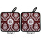 Maroon & White Pot Holders - Set of 2 APPROVAL