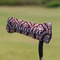 Maroon & White Putter Cover - On Putter