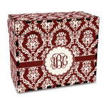 Maroon & White Wood Recipe Box - Full Color Print (Personalized)