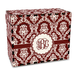 Maroon & White Wood Recipe Box - Full Color Print (Personalized)