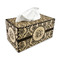 Maroon & White Rectangle Tissue Box Covers - Wood - with tissue