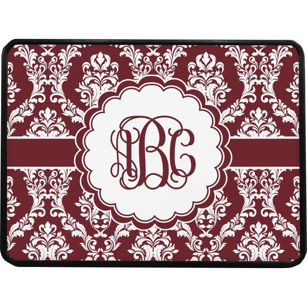 Maroon & White Rectangular Car Hitch Cover w/ FRP Insert (Select Size)