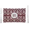 Maroon & White Rectangular Glass Lunch / Dinner Plate - Single or Set (Personalized)