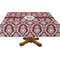 Maroon & White Rectangular Tablecloths (Personalized)