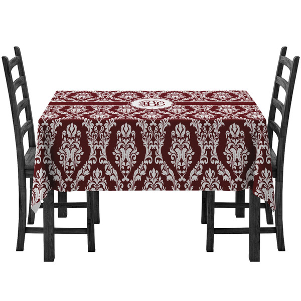 Custom Maroon & White Tablecloth (Personalized)