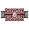 Maroon & White Rectangular Tablecloths - Top View