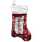 Maroon & White Red Sequin Stocking - Front