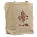 Maroon & White Reusable Cotton Grocery Bag - Single (Personalized)