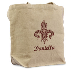 Maroon & White Reusable Cotton Grocery Bag - Single (Personalized)
