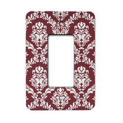 Maroon & White Rocker Style Light Switch Cover (Personalized)