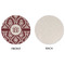 Maroon & White Round Linen Placemats - APPROVAL (single sided)