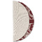 Maroon & White Round Linen Placemats - HALF FOLDED (single sided)
