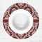 Maroon & White Round Linen Placemats - LIFESTYLE (single)