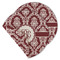 Maroon & White Round Linen Placemats - MAIN (Double-Sided)