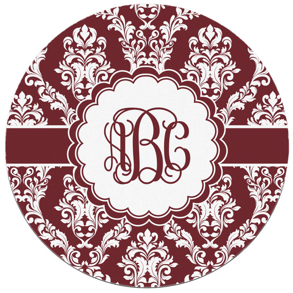 Maroon & White Round Mousepad - APPROVAL