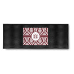 Maroon & White Rubber Bar Mat (Personalized)