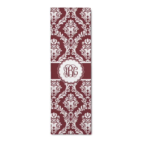 Custom Maroon & White Runner Rug - 2.5'x8' w/ Monograms