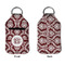 Maroon & White Sanitizer Holder Keychain - Small APPROVAL (Flat)
