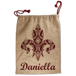 Maroon & White Santa Sack - Front (Personalized)
