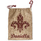 Maroon & White Santa Sack - Front (Personalized)