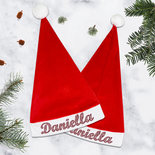 Maroon & White Santa Hat- Main