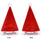 Maroon & White Santa Hats - Front and Back (Double Sided Print) APPROVAL