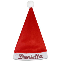 Maroon & White Santa Hat - Front (Personalized)