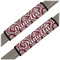 Maroon & White Seat Belt Covers (Set of 2)
