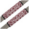 Maroon & White Seat Belt Covers (Set of 2) (Personalized)