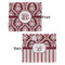 Maroon & White Security Blanket - Front & Back View