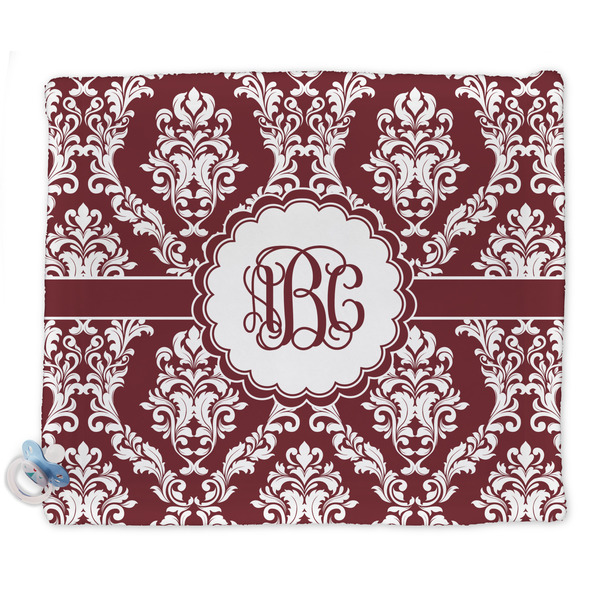 Custom Maroon & White Security Blanket - Single Sided (Personalized)