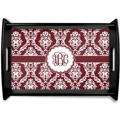 Maroon & White Wooden Trays (Personalized)