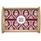 Maroon & White Natural Wooden Tray - Small (Personalized)
