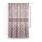 Maroon & White Sheer Curtain