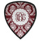 Maroon & White Iron on Shield Patch A w/ Monogram