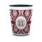 Maroon & White Shot Glass - Two Tone - FRONT