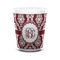 Maroon & White Ceramic Shot Glass - 1.5 oz - White - Single (Personalized)