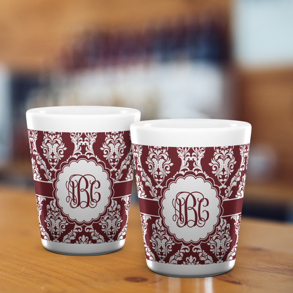 Maroon & White Shot Glass - White - LIFESTYLE