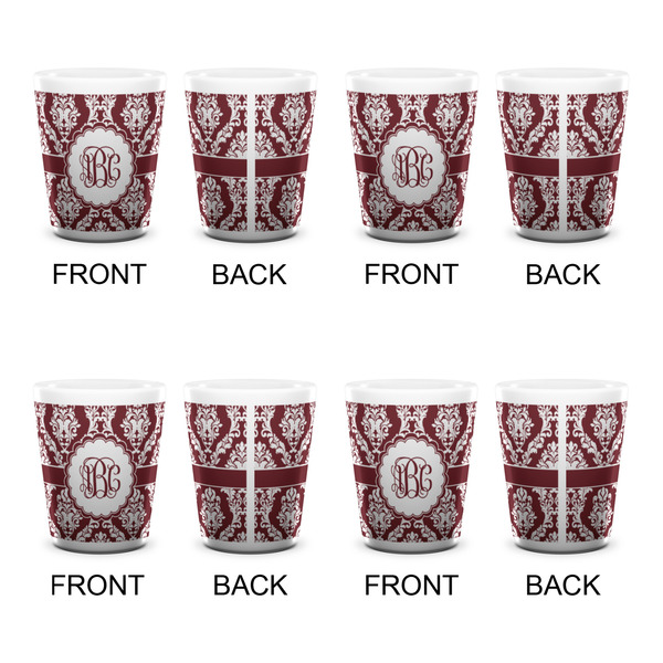 Maroon & White Shot Glass - White - Set of 4 - APPROVAL