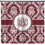 Maroon & White Shower Curtain - Custom Size (Personalized)