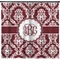 Maroon & White Shower Curtain - 71" x 74" (Personalized)