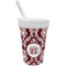 Maroon & White Sippy Cup with Straw (Personalized)